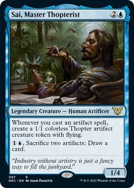 Sai, Master Thopterist (Commander: Kamigawa: Neon Dynasty) Light Play