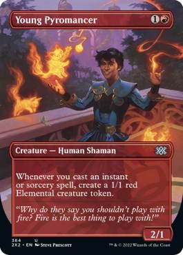 Young Pyromancer (Borderless) (Double Masters 2022) Near Mint Foil