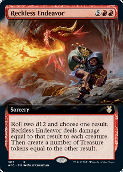 Reckless Endeavor (Extended Art) (Commander 2021 Forgotten Realms) Near Mint