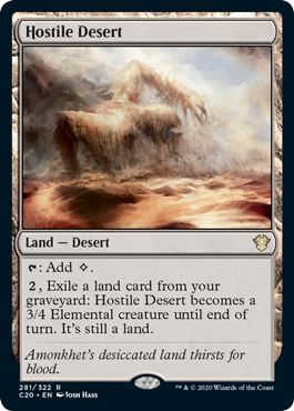 Hostile Desert (Commander 2020 Ikoria) Medium Play