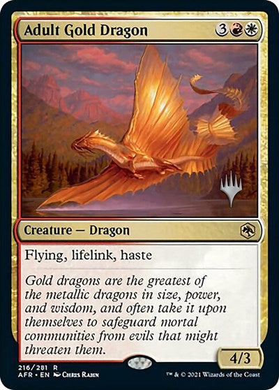 Adult Gold Dragon (Promo Pack: Adventures in the Forgotten Realms) Near Mint Foil