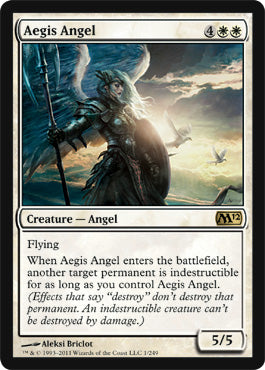Aegis Angel (Magic 2012 Core Set) Heavy Play Foil