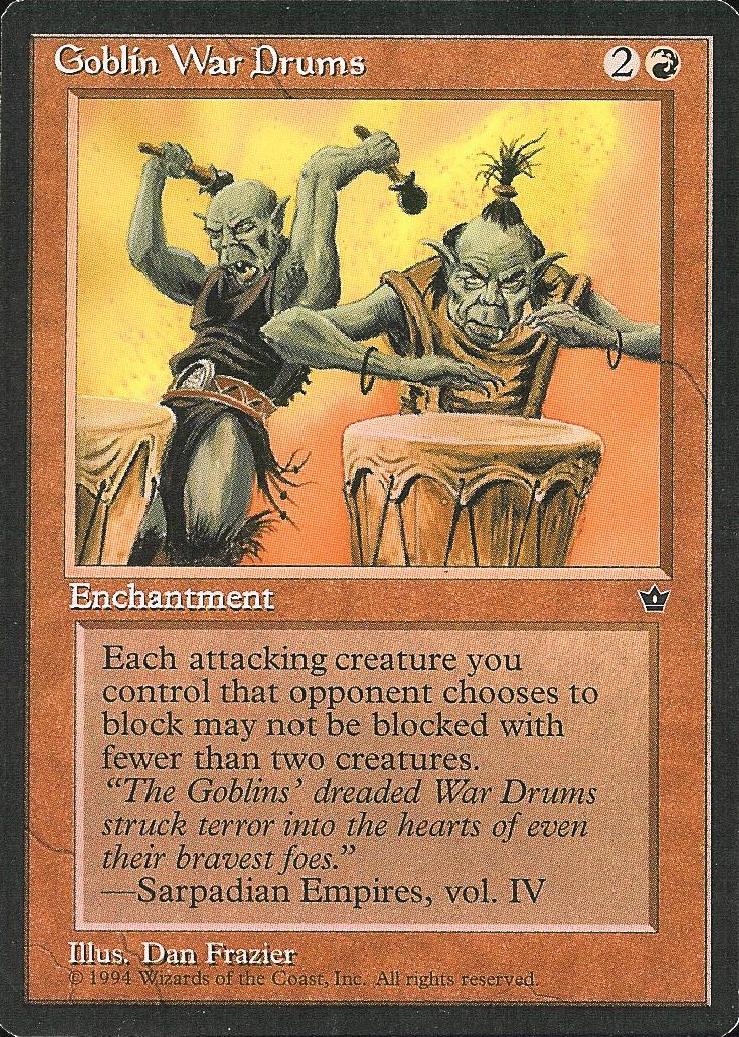 Goblin War Drums (1) (Fallen Empires) Light Play