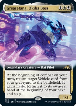 Greasefang, Okiba Boss (Extended Art) (Kamigawa: Neon Dynasty) Near Mint Foil
