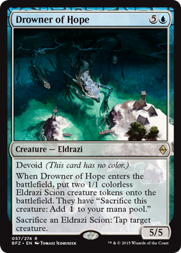 Drowner of Hope (Battle for Zendikar) Near Mint Foil