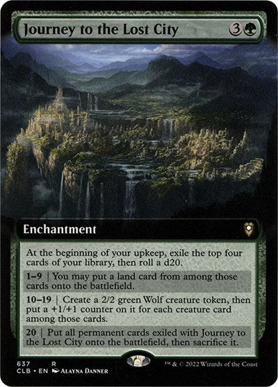 Journey to the Lost City (Extended Art) (Commander Legends: Battle for Baldur's Gate) Light Play