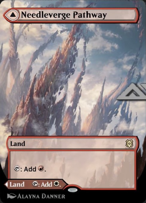 Needleverge Pathway / Pillarverge Pathway(Borderless) (Zendikar Rising) Near Mint Foil