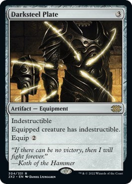 Darksteel Plate (Double Masters 2022) Light Play Foil