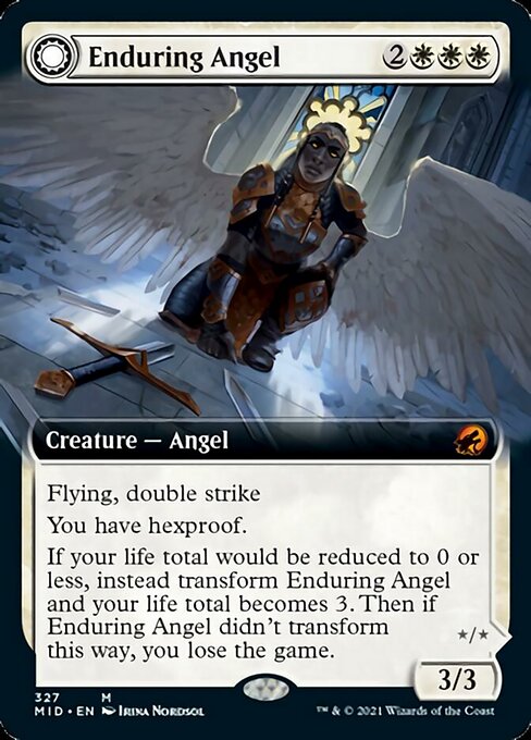 Enduring Angel / Angelic Enforcer (Extended Art) (Innistrad: Midnight Hunt) Near Mint Foil