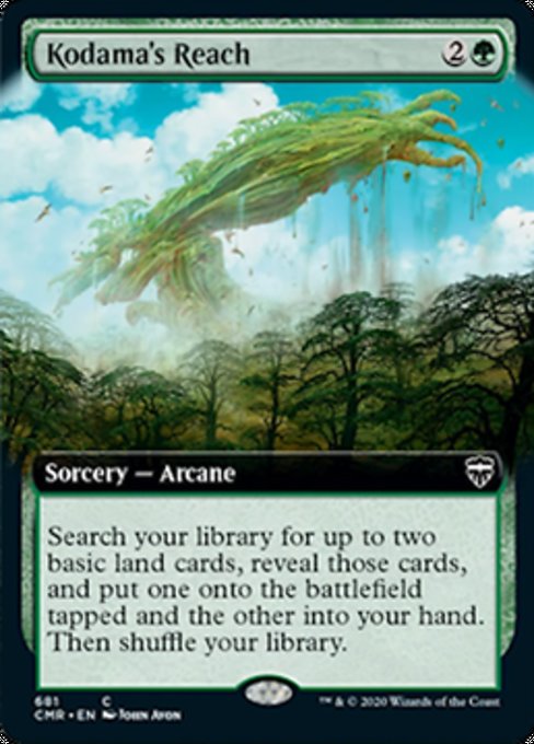 Kodama's Reach (Extended Art) (Commander Legends) Light Play Foil