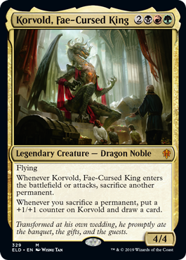 Korvold, Fae-Cursed King (Throne of Eldraine) Light Play