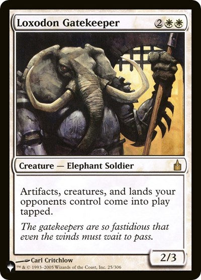 Loxodon Gatekeeper (The List) Light Play
