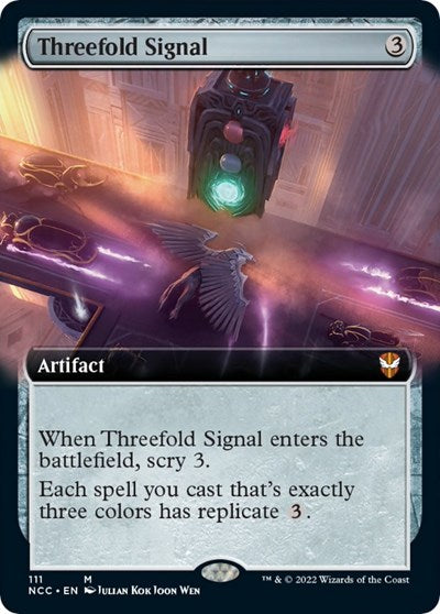 Threefold Signal (Extended Art) (Commander: Streets of New Capenna) Near Mint