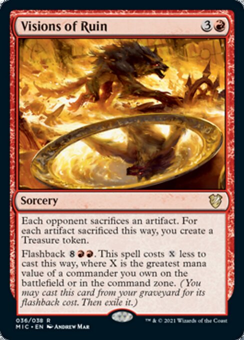 Visions of Ruin (Commander 2021 Midnight Hunt) Light Play