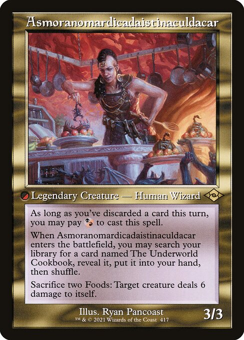 Asmoranomardicadaistinaculdacar (Retro Frame) (Foil Etched) (Modern Horizons 2) Near Mint Foil