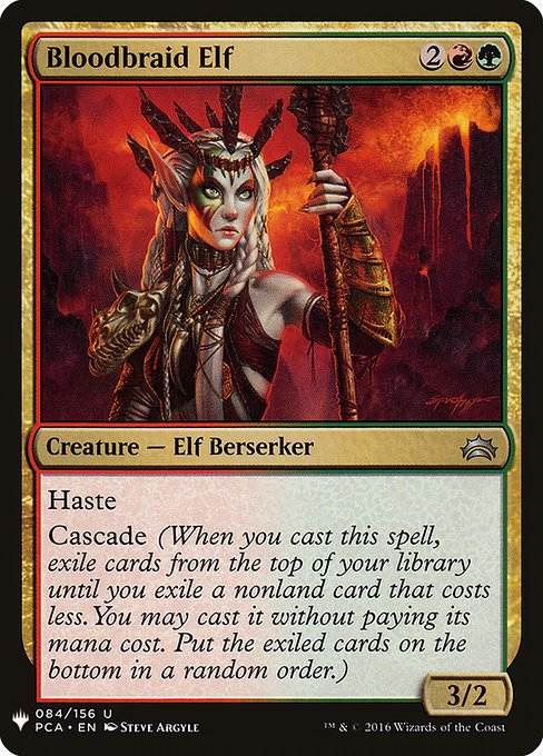 Bloodbraid Elf (Mystery Booster) Medium Play
