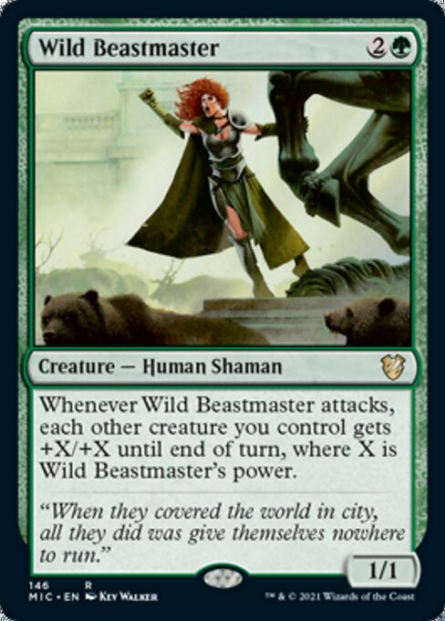 Wild Beastmaster (Commander 2021 Midnight Hunt) Light Play