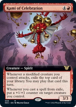 Kami of Celebration (Extended Art) (Commander: Kamigawa: Neon Dynasty) Light Play
