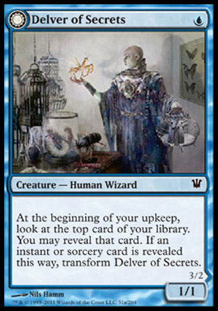 Delver of Secrets (Insectile Aberration) (Innistrad) Damaged / Poor Foil