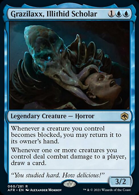 Grazilaxx, Illithid Scholar (Adventures in the Forgotten Realms) Near Mint Foil