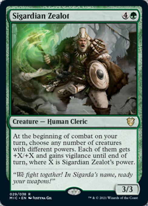 Sigardian Zealot (Commander 2021 Midnight Hunt) Near Mint