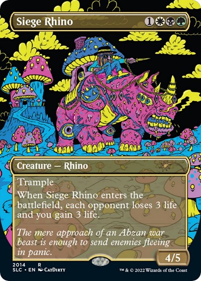 Siege Rhino (Borderless) (Secret Lair: 30th Anniversary Countdown Kit) Near Mint Foil