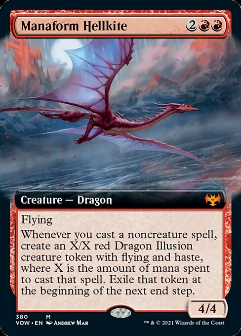 Manaform Hellkite (Extended Art) (Innistrad: Crimson Vow) Near Mint Foil