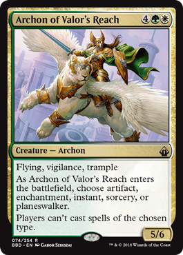 Archon of Valor's Reach (Battlebond) Light Play