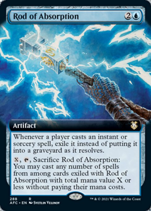 Rod of Absorption (Extended Art) (Commander 2021 Forgotten Realms) Near Mint