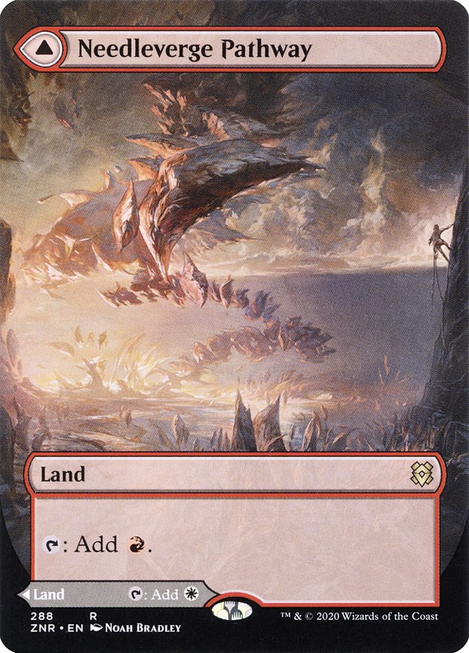 Needleverge Pathway / Pillarverge Pathway(Borderless) (Zendikar Rising) Heavy Play