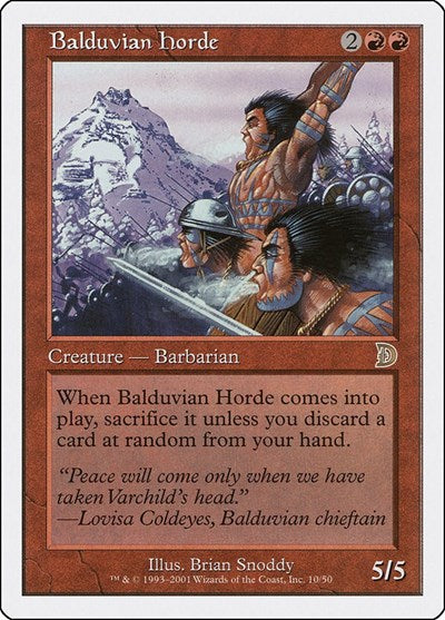 Balduvian Horde (Promos: Deckmasters Garfield vs Finkel) Light Play