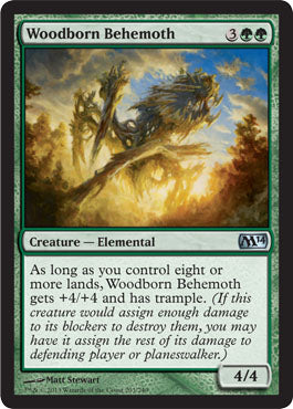 Woodborn Behemoth (Magic 2014 Core Set) Light Play Foil