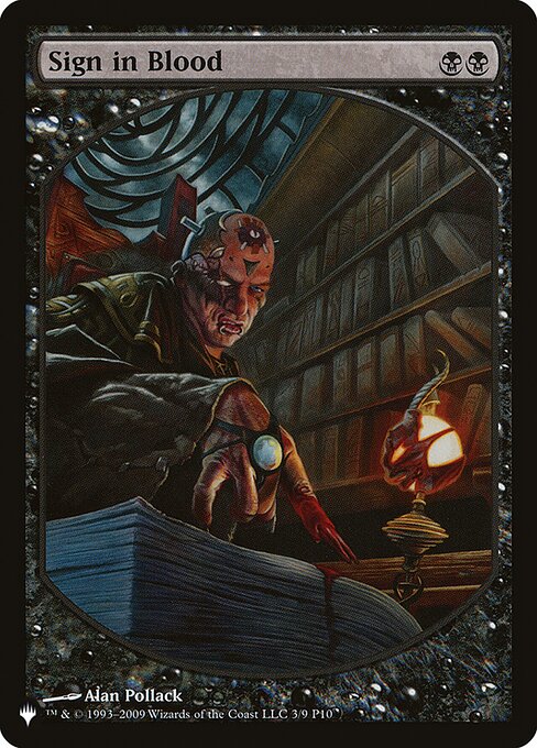 Sign in Blood (The List) Near Mint