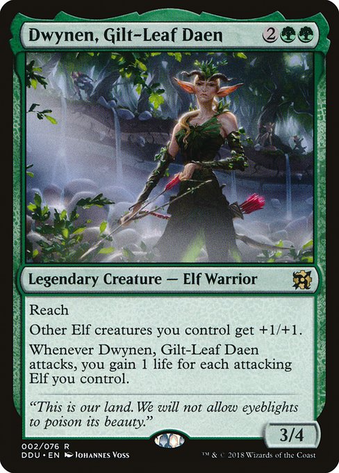 Dwynen, Gilt-Leaf Daen (Duel Decks: Elves vs Inventors) Heavy Play