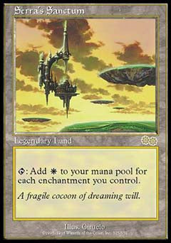 Serra's Sanctum (Urza's Saga) Light Play