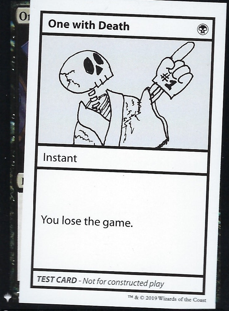 One with Death (Mystery Booster Test Print) Near Mint