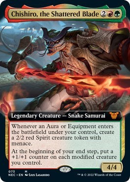Chishiro, the Shattered Blade (Extended Art) (Commander: Kamigawa: Neon Dynasty) Light Play