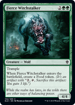 Fierce Witchstalker (Throne of Eldraine) Light Play