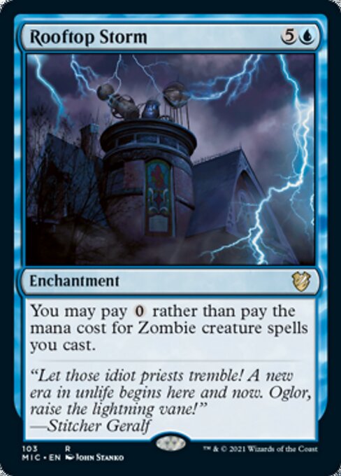Rooftop Storm (Commander 2021 Midnight Hunt) Light Play