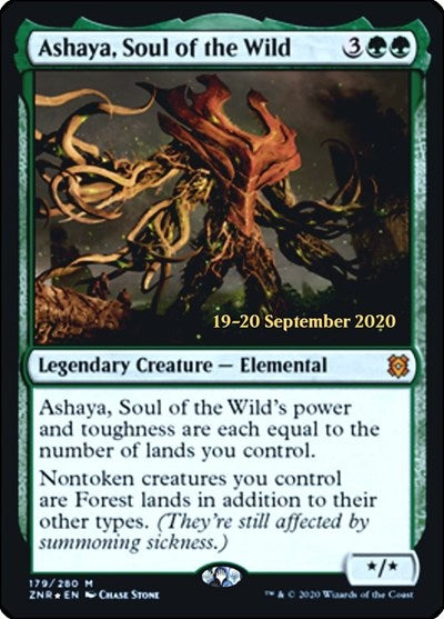 Ashaya, Soul of the Wild (Promos: Prerelease Cards) Light Play Foil