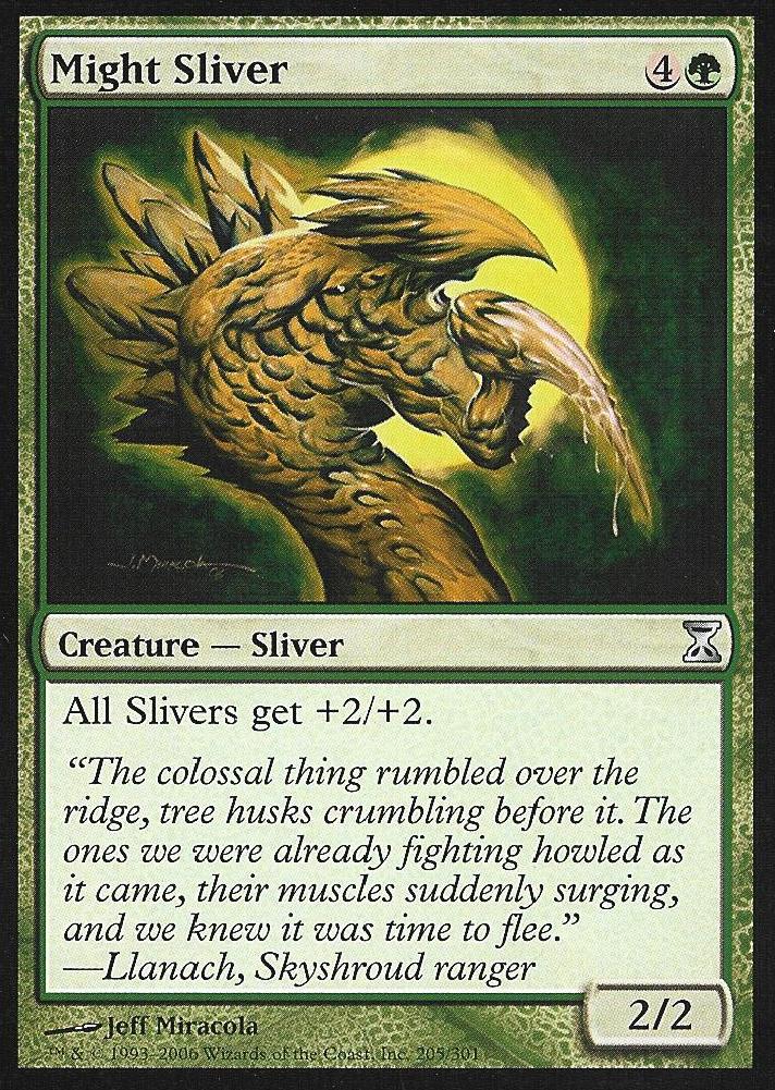 Might Sliver (Time Spiral) Damaged / Poor