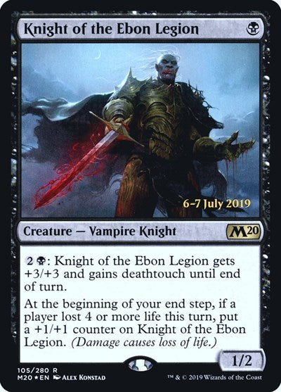 Knight of the Ebon Legion (Promos: Prerelease Cards) Light Play Foil