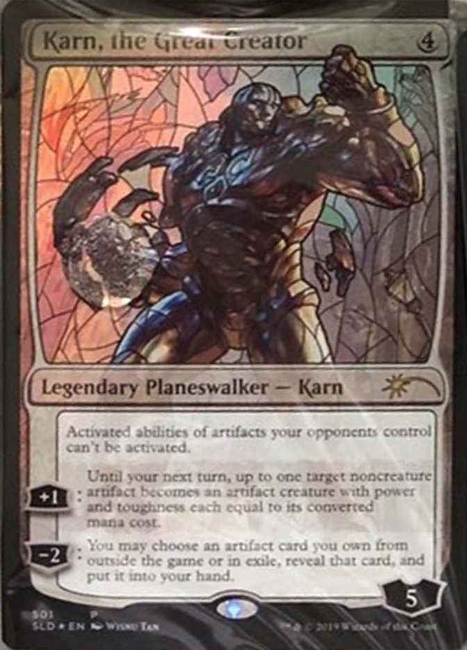 Karn the Great Creator Stained Glass (Secret Lair) Damaged / Poor Foil