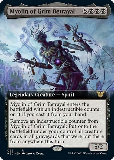 Myojin of Grim Betrayal (Extended Art) (Commander: Kamigawa: Neon Dynasty) Light Play