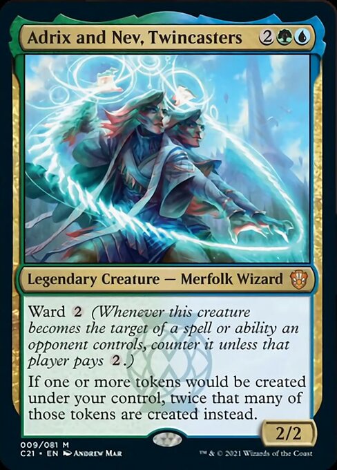 Adrix and Nev, Twincasters (Commander 2021 Strixhaven) Light Play Foil