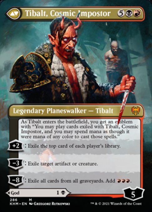 Valki, God of Lies / Tibalt, Cosmic Impostor (Borderless) (Kaldheim) Near Mint