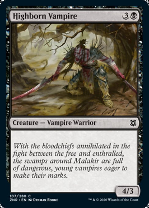 Highborn Vampire (Zendikar Rising) Light Play Foil