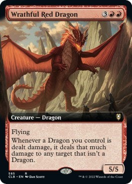 Wrathful Red Dragon (Extended Art) (Commander Legends: Battle for Baldur's Gate) Near Mint
