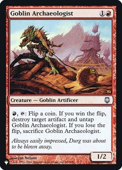 Goblin Archaeologist (Secret Lair Commander: Heads I Win, Tails You Lose) Near Mint Foil