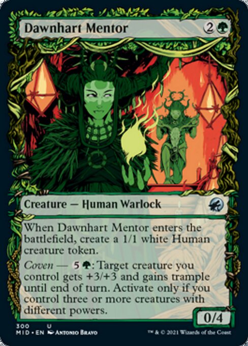 Dawnhart Mentor (Showcase) (Innistrad: Midnight Hunt) Near Mint Foil